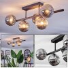Chehalis Plafonnier, Boule lumineuse Fumé, 5 lumières