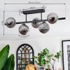 Chehalis Plafonnier, Boule lumineuse Fumé, 5 lumières