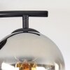 Koyoto Plafonnier, Boule lumineuse Chrome, Clair, Fumé, 2 lumières