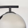 Koyoto Plafonnier, Boule lumineuse Chrome, Fumé, 2 lumières