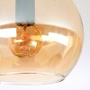 Koyoto Plafonnier, Boule lumineuse Ambre, Fumé, 2 lumières