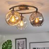 Ripoll Plafonnier, Boule lumineuse Ambre, Clair, Fumé, 3 lumières