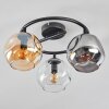 Ripoll Plafonnier, Boule lumineuse Ambre, Clair, Fumé, 3 lumières