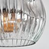 Ripoll Plafonnier, Boule lumineuse Chrome, Clair, Fumé, 3 lumières