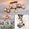 Ripoll Plafonnier, Boule lumineuse Ambre, Fumé, 6 lumières