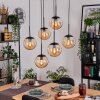 Gastor Suspension, Boule lumineuse, Suspension Noir, 6 lumières