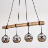 Ripoll Suspension, Boule lumineuse, Suspension Écru, Noir, 4 lumières