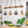 Ripoll Suspension, Boule lumineuse, Suspension Écru, Noir, 4 lumières