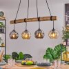 Ripoll Suspension, Boule lumineuse, Suspension Écru, Noir, 4 lumières
