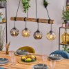 Ripoll Suspension, Boule lumineuse, Suspension Écru, Noir, 4 lumières