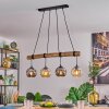 Ripoll Suspension, Boule lumineuse, Suspension Écru, Noir, 4 lumières