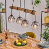 Ripoll Suspension, Boule lumineuse, Suspension Écru, Noir, 4 lumières