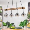 Ripoll Suspension, Boule lumineuse, Suspension Écru, Noir, 4 lumières