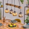Ripoll Suspension, Boule lumineuse, Suspension Écru, Noir, 4 lumières