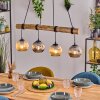 Ripoll Suspension, Boule lumineuse, Suspension Écru, Noir, 4 lumières