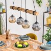 Ripoll Suspension, Boule lumineuse, Suspension Écru, Noir, 4 lumières