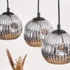 Ripoll Suspension, Boule lumineuse, Suspension Écru, Noir, 4 lumières