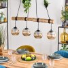 Ripoll Suspension, Boule lumineuse, Suspension Écru, Noir, 4 lumières