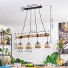 Ripoll Suspension, Boule lumineuse, Suspension Écru, Noir, 4 lumières