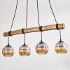 Ripoll Suspension, Boule lumineuse, Suspension Écru, Noir, 4 lumières