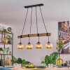 Ripoll Suspension, Boule lumineuse, Suspension Écru, Noir, 4 lumières