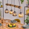 Ripoll Suspension, Boule lumineuse, Suspension Écru, Noir, 4 lumières