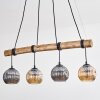 Ripoll Suspension, Boule lumineuse, Suspension Écru, Noir, 4 lumières