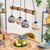 Ripoll Suspension, Boule lumineuse, Suspension Écru, Noir, 4 lumières