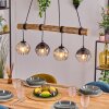 Koyoto Suspension, Boule lumineuse, Suspension Écru, Noir, 4 lumières