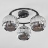 Ripoll Plafonnier, Boule lumineuse Chrome, Fumé, 3 lumières