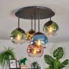 Koyoto Plafonnier, Boule lumineuse Bleu, Or, Vert, Clair, Cuivré, 5 lumières