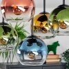 Koyoto Plafonnier, Boule lumineuse 37 cm Bleu, Or, Vert, Clair, Cuivré, 5 lumières