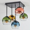 Koyoto Plafonnier, Boule lumineuse 37 cm Bleu, Or, Vert, Clair, Cuivré, 5 lumières