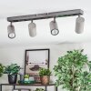 Javel Plafonnier, Spot de plafond Chrome, Gris, Noir, 4 lumières