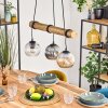 Ripoll Suspension, Boule lumineuse, Suspension Écru, Noir, 3 lumières