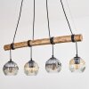 Ripoll Suspension, Boule lumineuse, Suspension Écru, Noir, 4 lumières