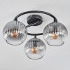Koyoto Plafonnier, Boule lumineuse 37 cm Clair, Fumé, 3 lumières