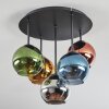 Koyoto Plafonnier, Boule lumineuse 45 cm Bleu, Chrome, Or, Vert, Cuivré, Fumé, 5 lumières