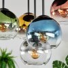 Koyoto Plafonnier, Boule lumineuse Bleu, Or, Vert, Clair, Cuivré, Fumé, 5 lumières
