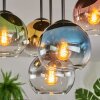 Koyoto Plafonnier, Boule lumineuse Bleu, Or, Vert, Clair, Cuivré, Fumé, 5 lumières