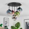Gastor Plafonnier, Boule lumineuse 37 cm Bleu, Chrome, Vert, Clair, Cuivré, Fumé, 5 lumières