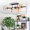 Gastor Plafonnier, Boule lumineuse Ambre, Clair, 5 lumières