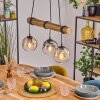 Ripoll Suspension, Boule lumineuse, Suspension Écru, Noir, 3 lumières