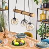 Ripoll Suspension, Boule lumineuse, Suspension Écru, Noir, 3 lumières