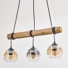 Ripoll Suspension, Boule lumineuse, Suspension Écru, Noir, 3 lumières