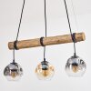 Ripoll Suspension, Boule lumineuse, Suspension Écru, Noir, 3 lumières