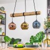 Ripoll Suspension, Boule lumineuse, Suspension Écru, Noir, 3 lumières