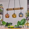Ripoll Suspension, Boule lumineuse, Suspension Écru, Noir, 3 lumières
