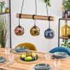 Ripoll Suspension, Boule lumineuse, Suspension Écru, Noir, 3 lumières