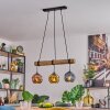 Ripoll Suspension, Boule lumineuse, Suspension Écru, Noir, 3 lumières